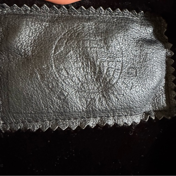 Vintage Lee World Leather bomber jacket Fur collar Lined black zip front large - Picture 4 of 9